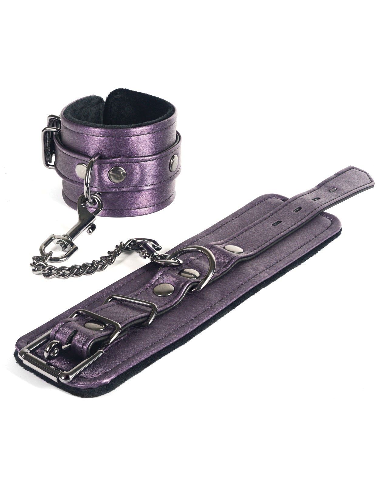 Spartacus Galaxy Legend Faux Leather Wrist Restraints, Purple