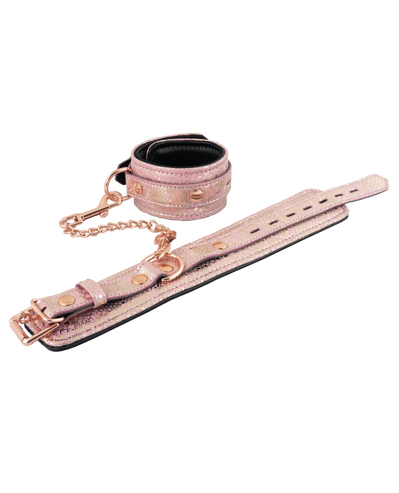 Spartacus Pink Microfiber Ankle Restraints with Locking Buckle