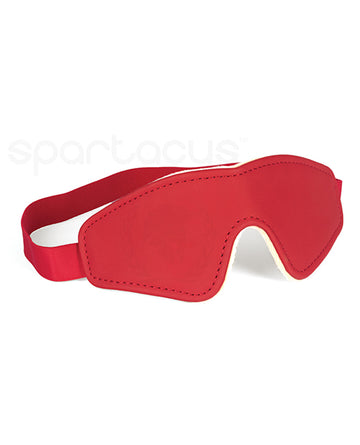 Spartacus SPU-500RD PU Blindfold w/Plush Lining - Red