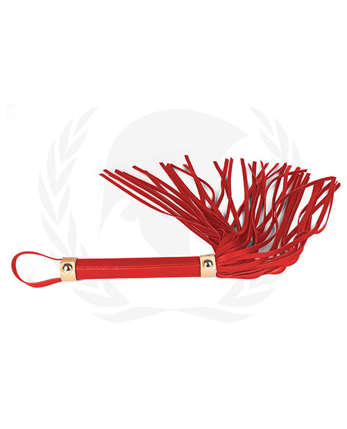 Spartacus SPU-507RD PU Whip, Red, Gold Accents