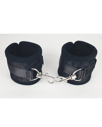 Spartacus Neoprene Wrist Restraints, Adjustable Black