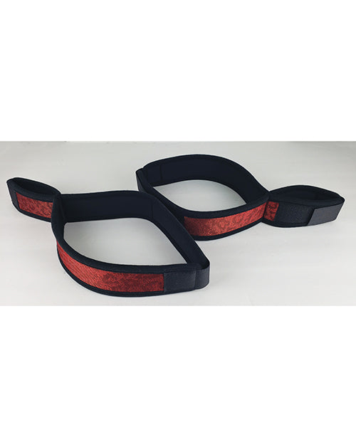 Spartacus Wrist to Thigh Cuffs, Neoprene Red