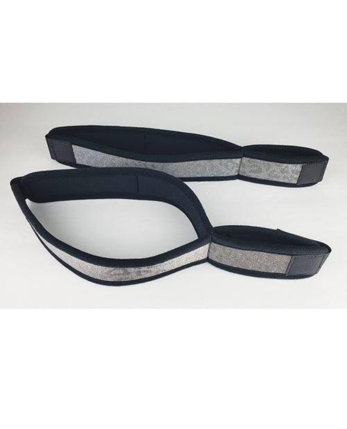 Spartacus Wrist to Thigh Cuffs, Neoprene Silver with Adjustable Velcro