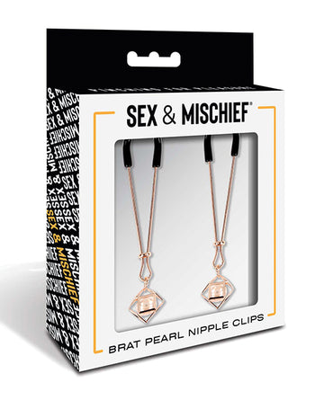 Sportsheets International SS09845 Sex & Mischief Brat Pearl Nipple Clips