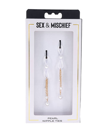 Sportsheets International SS09858 Pearl Nipple Ties, ABS/Iron/Silicone