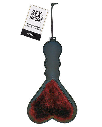 Sportsheets International SS09920 Enchanted Heart Paddle, Faux Suede & Vegan Fur