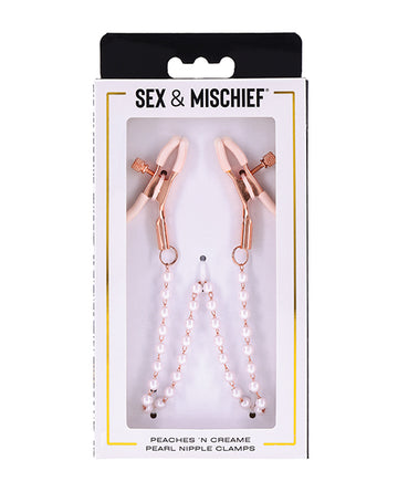 Sportsheets International SS09964 Peaches 'n CreaMe Pearl Nipple Clamps