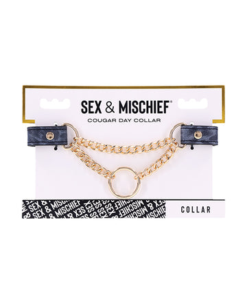 Sportsheets SS09974 Cougar Day Collar, Iron/PU, Animal Print