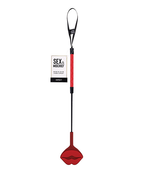 Sportsheets International SS09980 Kiss Crop, Red/Black, Silicone Tip