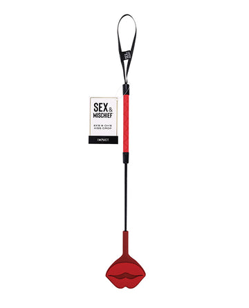 Sportsheets International SS09980 Kiss Crop, Red/Black, Silicone Tip