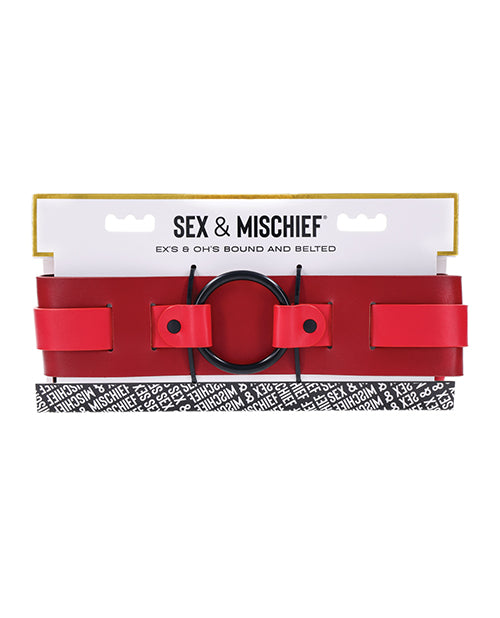 Sportsheets International SS09986 Ex's & Oh's Belted Restraint, Red/Black