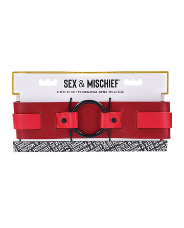 Sportsheets International SS09986 Ex's & Oh's Belted Restraint, Red/Black