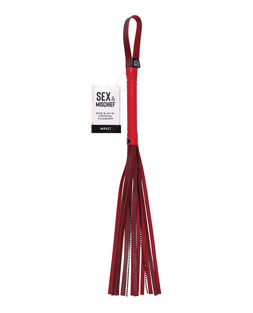 Sportsheets International SS09988 Ex's & Oh's Crystal Flogger - Red