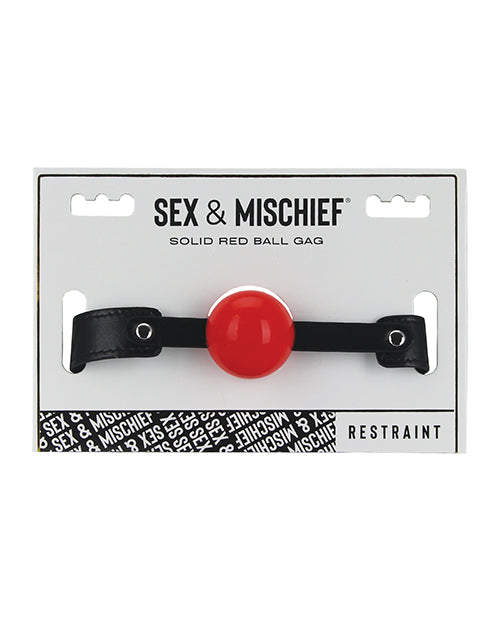 Sportsheets International SS10024 Solid Red Ball Gag, Latex, Metal, Polyester
