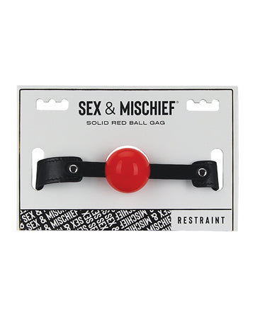 Sportsheets International SS10024 Solid Red Ball Gag, Latex, Metal, Polyester