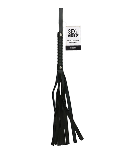 Sportsheets International SS10040 Faux Leather Flogger, 24 inch, Black