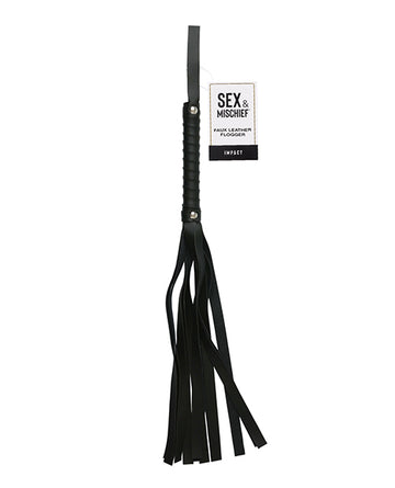 Sportsheets International SS10040 Faux Leather Flogger, 24 inch, Black