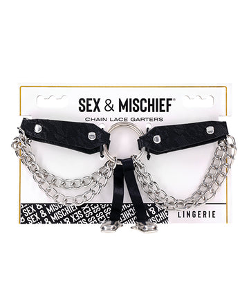 Sportsheets International SS10110 Chain Lace Garters, Black