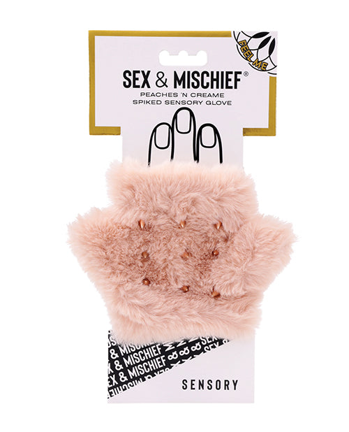 Sportsheets International SS10204 Peaches 'n Cream Glove, Spiked, Faux Fur