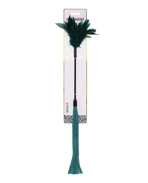 Sportsheets International SS10221 Indica Feather Tickler, Green Feather Silicone
