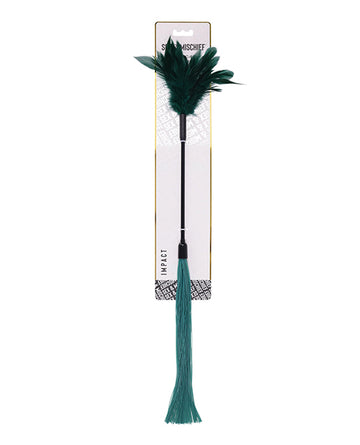 Sportsheets International SS10221 Indica Feather Tickler, Green Feather Silicone