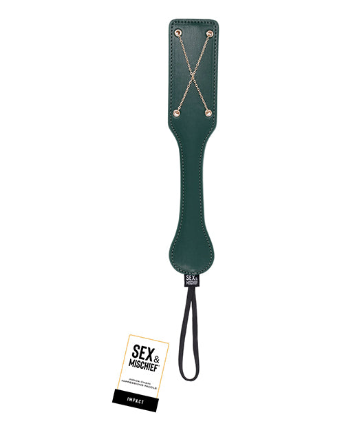 Sportsheets ss10225 Indica Chain Impression Paddle, Emerald Green
