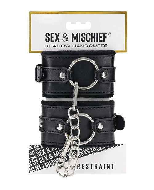 Sportsheets International SS10300 Shadow Handcuffs, Faux Leather, O-Ring