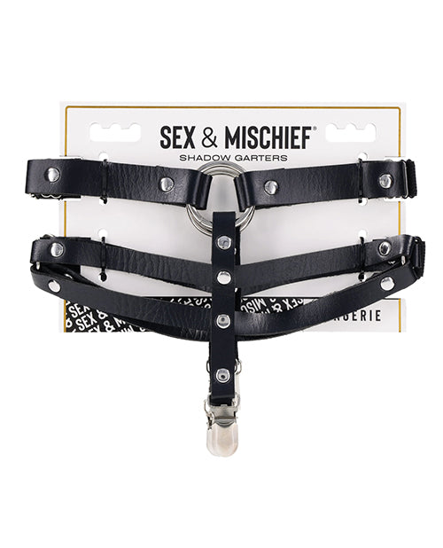 Sportsheets International SS10310 Shadow Garters, Faux Leather, O-ring