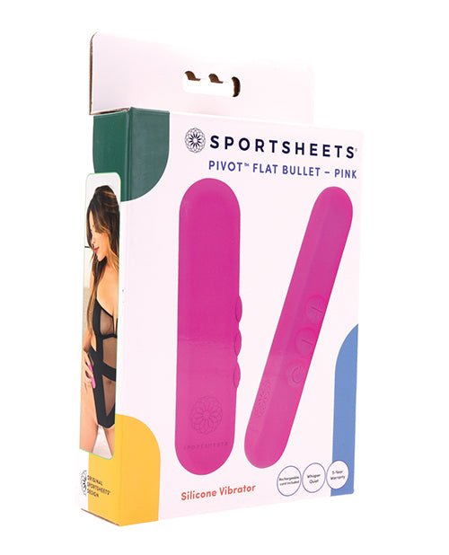 Sportsheets International SS36018 Pivot Flat Bullet, Pink Silicone Vibrator