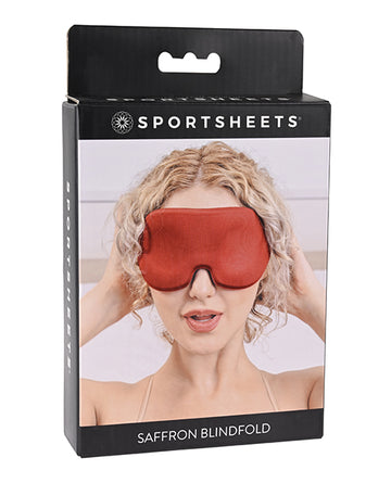 Sportsheets International SS48025 Saffron Blindfold, Black & Red, Memory Foam