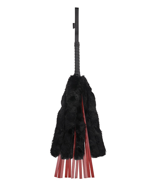 Sportsheets International SS48026 Saffron Faux Fur Flogger, Black & Red