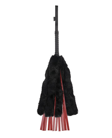 Sportsheets International SS48026 Saffron Faux Fur Flogger, Black & Red
