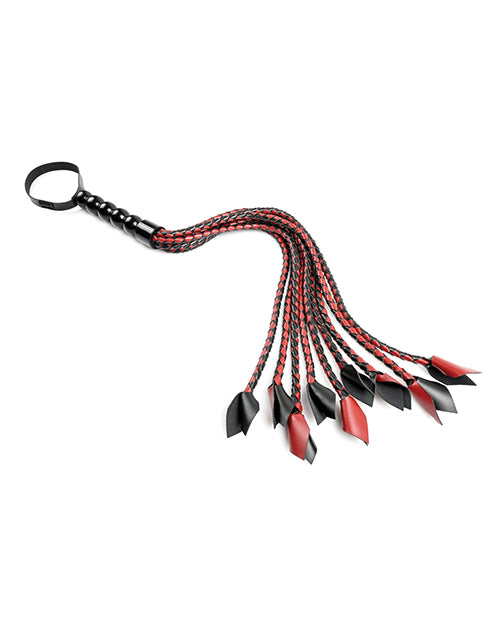 Sportsheets International SS48038 Saffron Braided Flogger, Red/Black