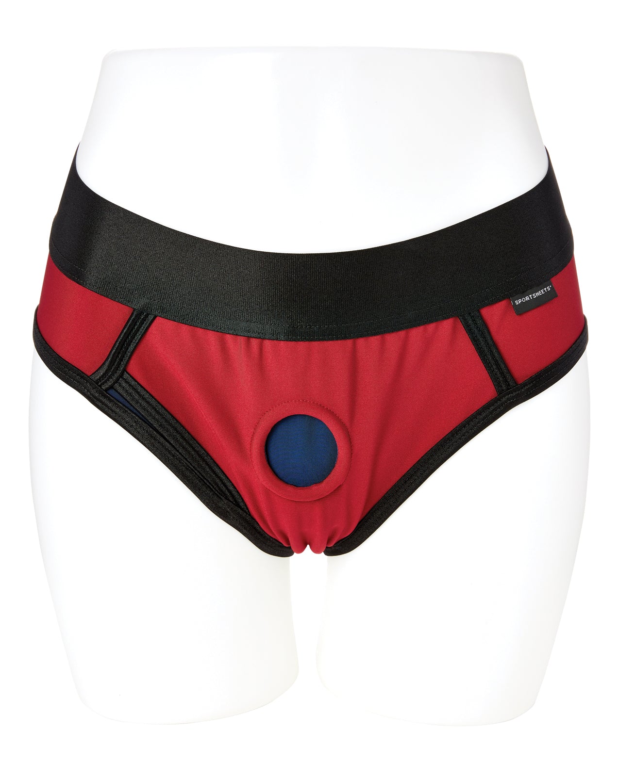 Sportsheets International SS66006 Em.Ex. Contour Harness, Red, 1.5" O-ring, XXL