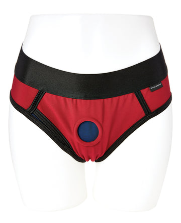 Sportsheets International SS66006 Em.Ex. Contour Harness, Red, 1.5" O-ring, XXL