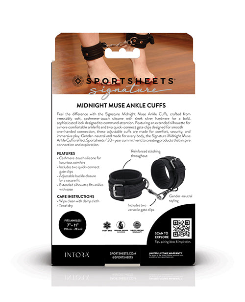 Sportsheets Signature Midnight Muse Ankle Cuffs
