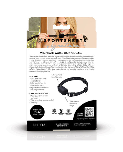 Sportsheets Signature Midnight Muse Barrel Gag