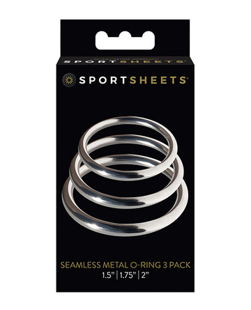 Sportsheets International Metal O-Ring, Pack of 3, Sizes: 1.5", 1.75", 2"