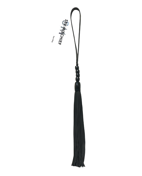 Sportsheets Beaded Flogger, Leather, Latex, Black