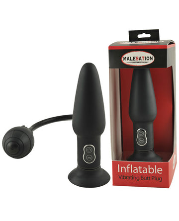 ST Rubber GmbH MALESATION Vibrating Inflatable Plug, Black, 7 Levels
