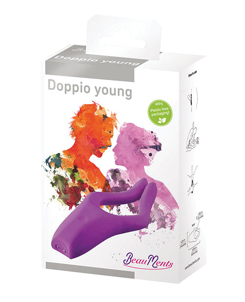 BeauMents Doppio Young Vibrator, Purple – 10-Function Waterproof Design