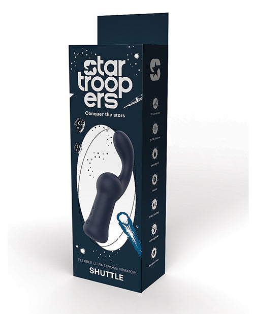 Xgen DT22134 Star Troopers Shuttle Vibrator, Flexible, 5 Rhythms/Speeds, Black