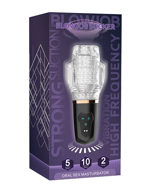 SECWELL Sucking & Vibrating Male Masturbator, Black – Waterproof & Rechargeable