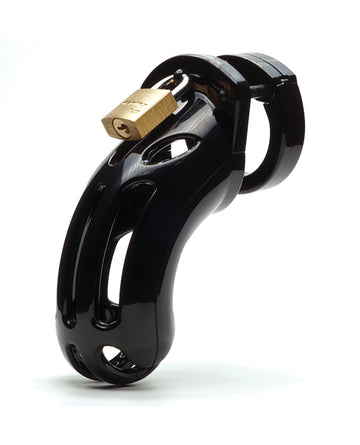 CB-X CRV-BLK The Curve 3 3/4" Chastity Cage & Lock Set, Black