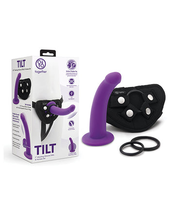 COTR Inc TOG-012 Together Tilt 6.5" Vibrating Silicone Harness