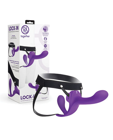 Le Wand Together Vibes Lock-In Dual-Ended Vibrating Strap-On & Harness Set