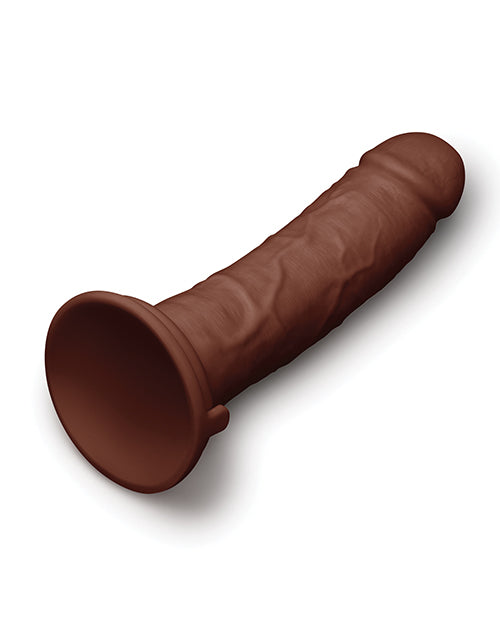 COTR Inc Together Tones 8.5 in. Curved Realistic Strap-On Dildo, Dark