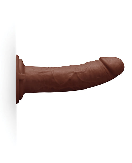 COTR Inc Together Tones 8.5 in. Curved Realistic Strap-On Dildo, Dark