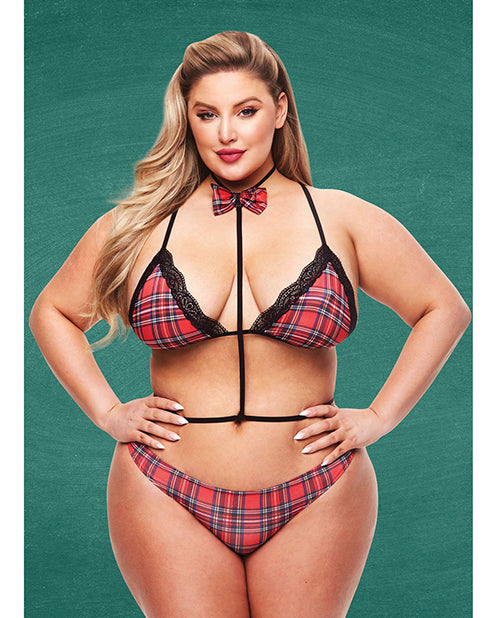 Xgen TP-511-Q Teacher's Pet Costume Set, Red/Black, D/DD Cup