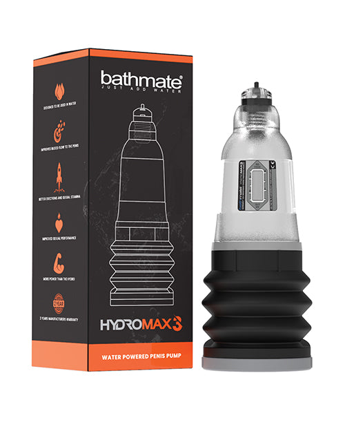 Bathmate BM-HM3-CC Hydromax 3 Penis Pump, Clear, Up to 3"